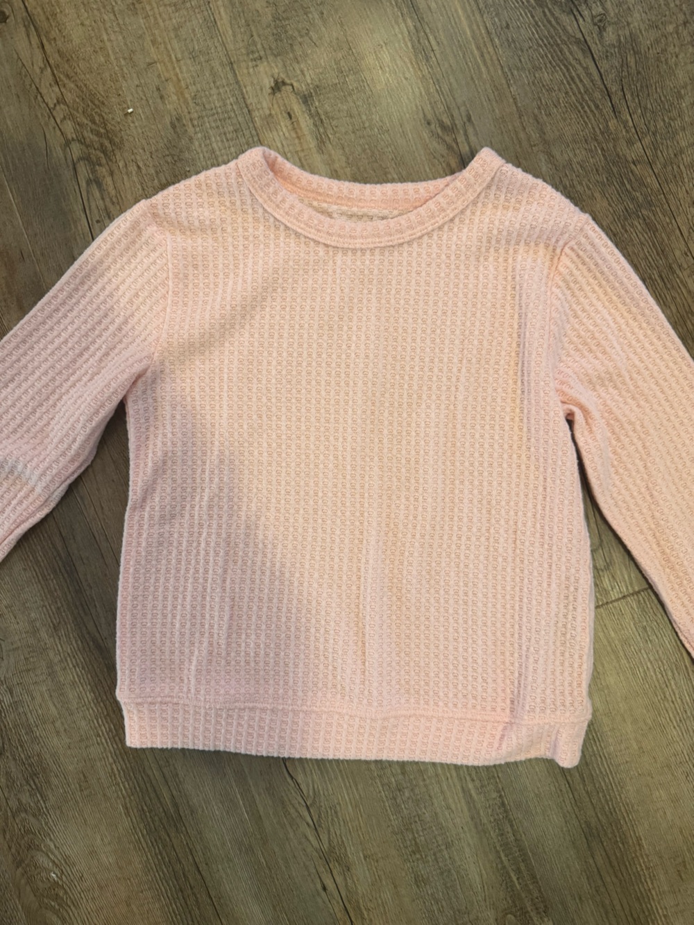 Epic Threads Light Pink Waffle-Knit Pullover Top